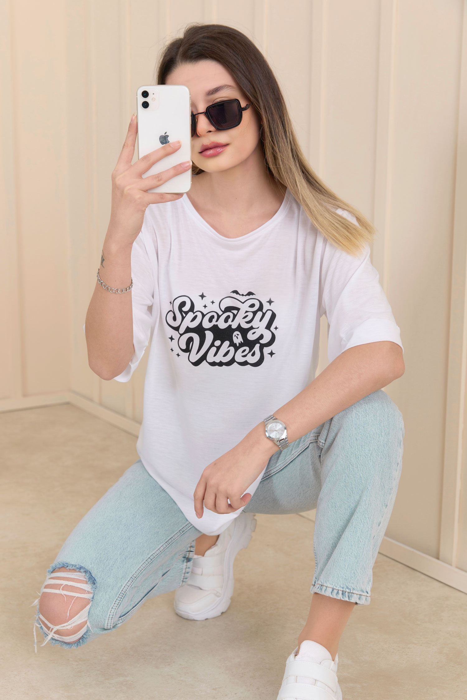 22244-BEYAZ T-Shirt