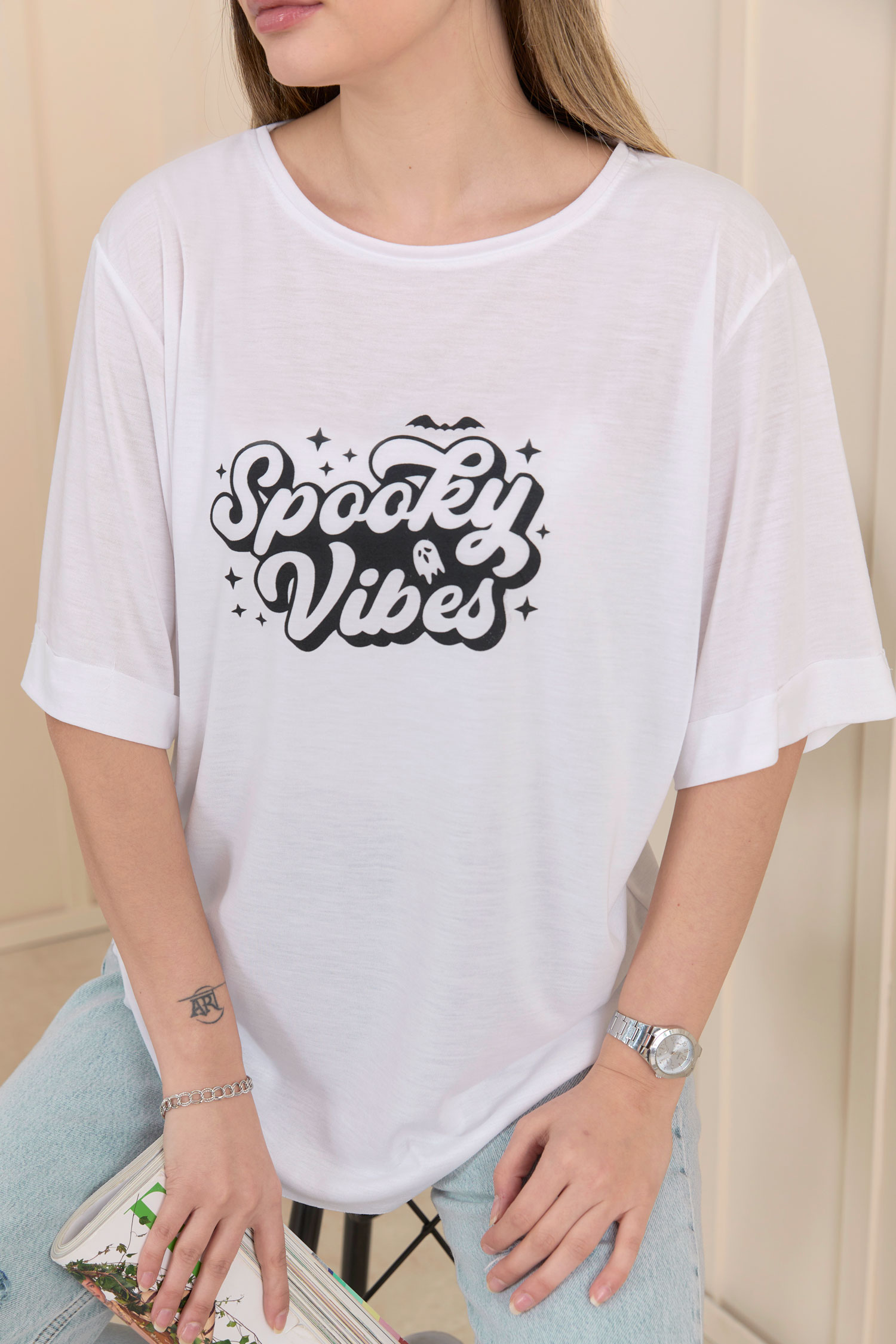 22244-BEYAZ T-Shirt