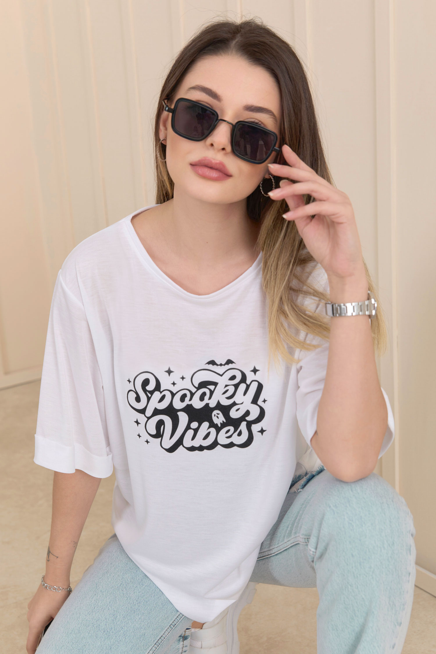 22244-BEYAZ T-Shirt