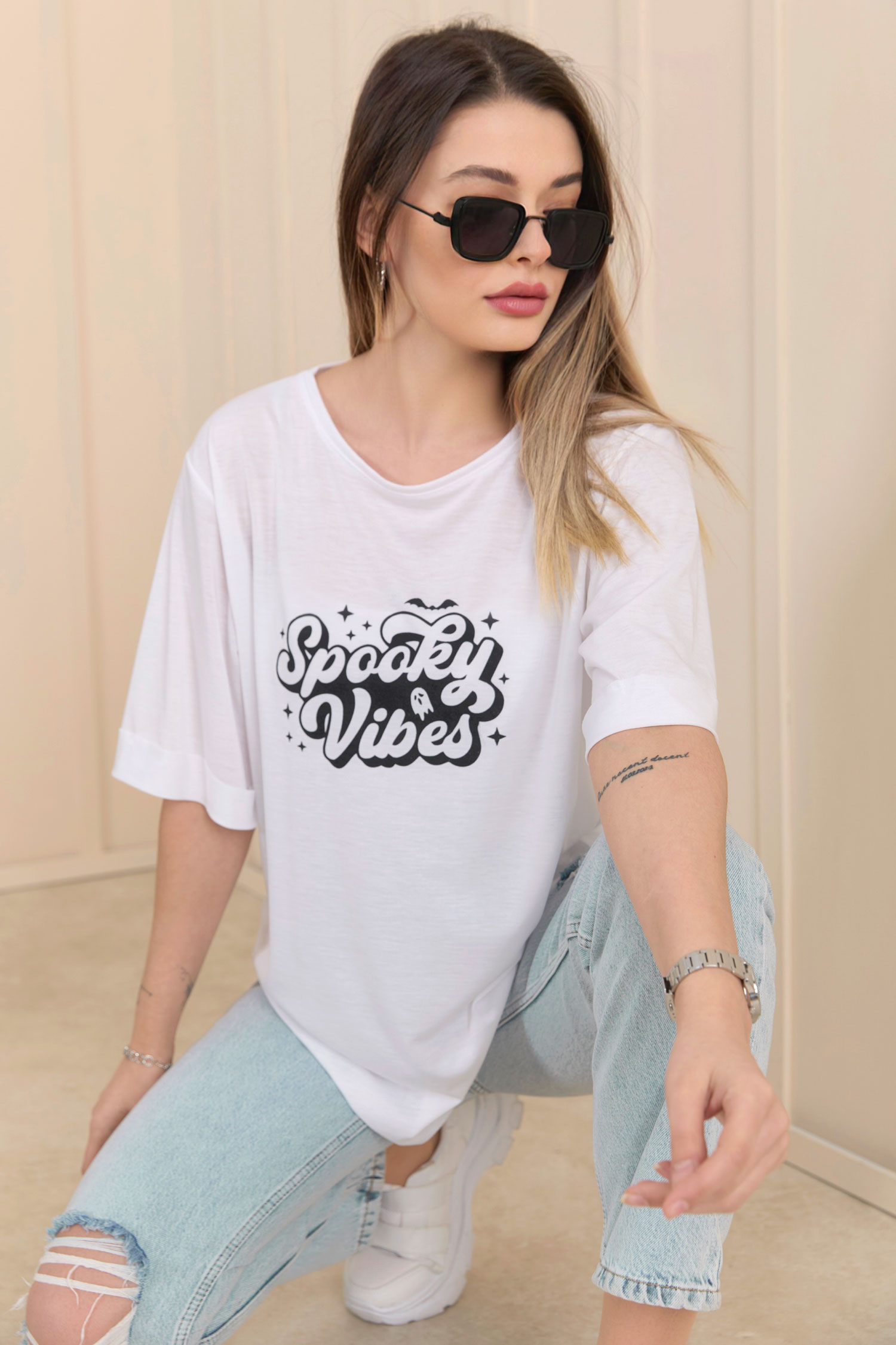22244-BEYAZ T-Shirt
