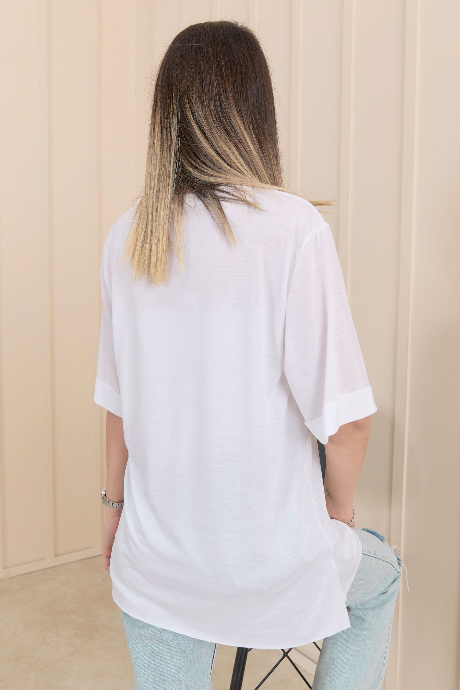 22244-BEYAZ T-Shirt