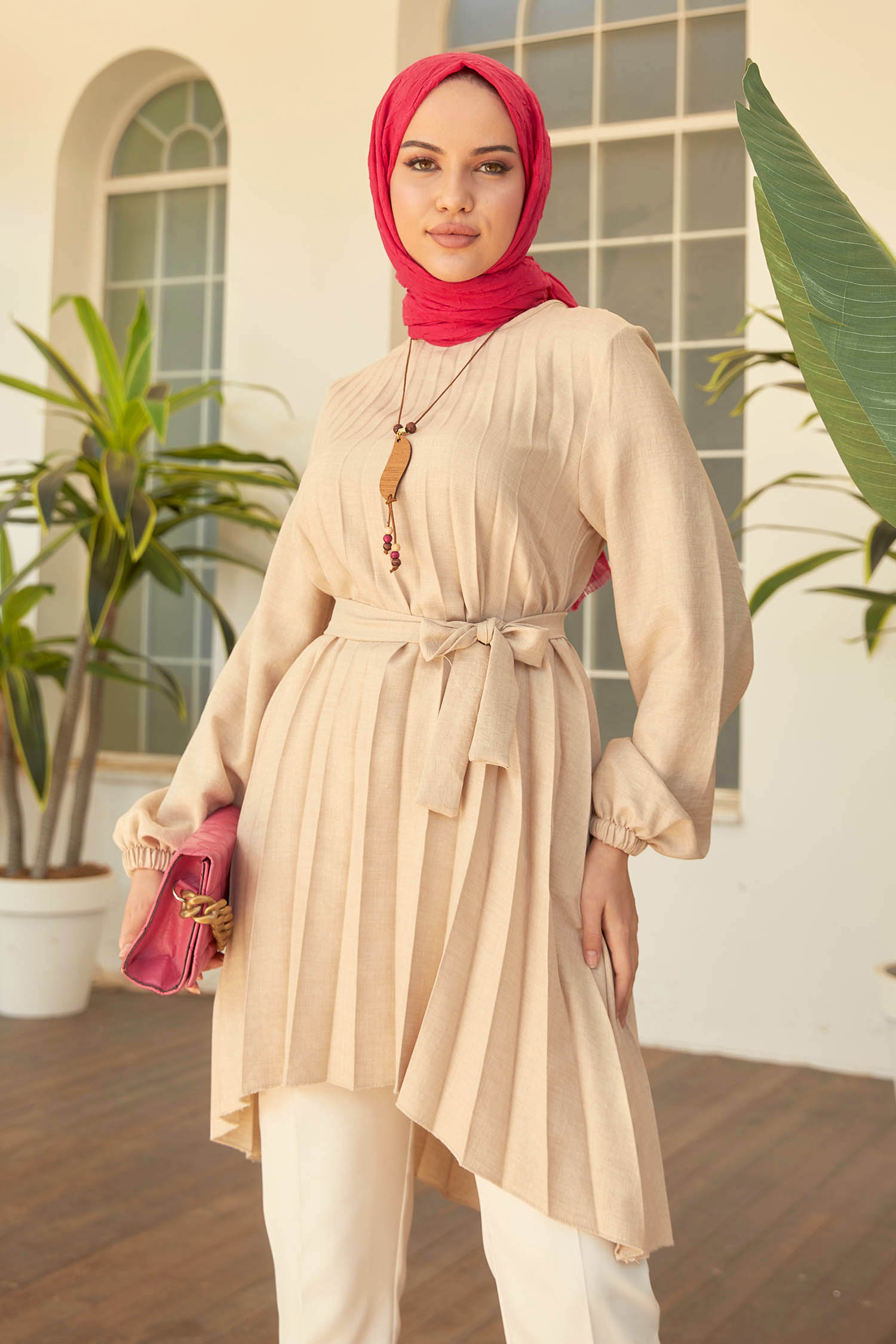 22260-BEJ Tunik