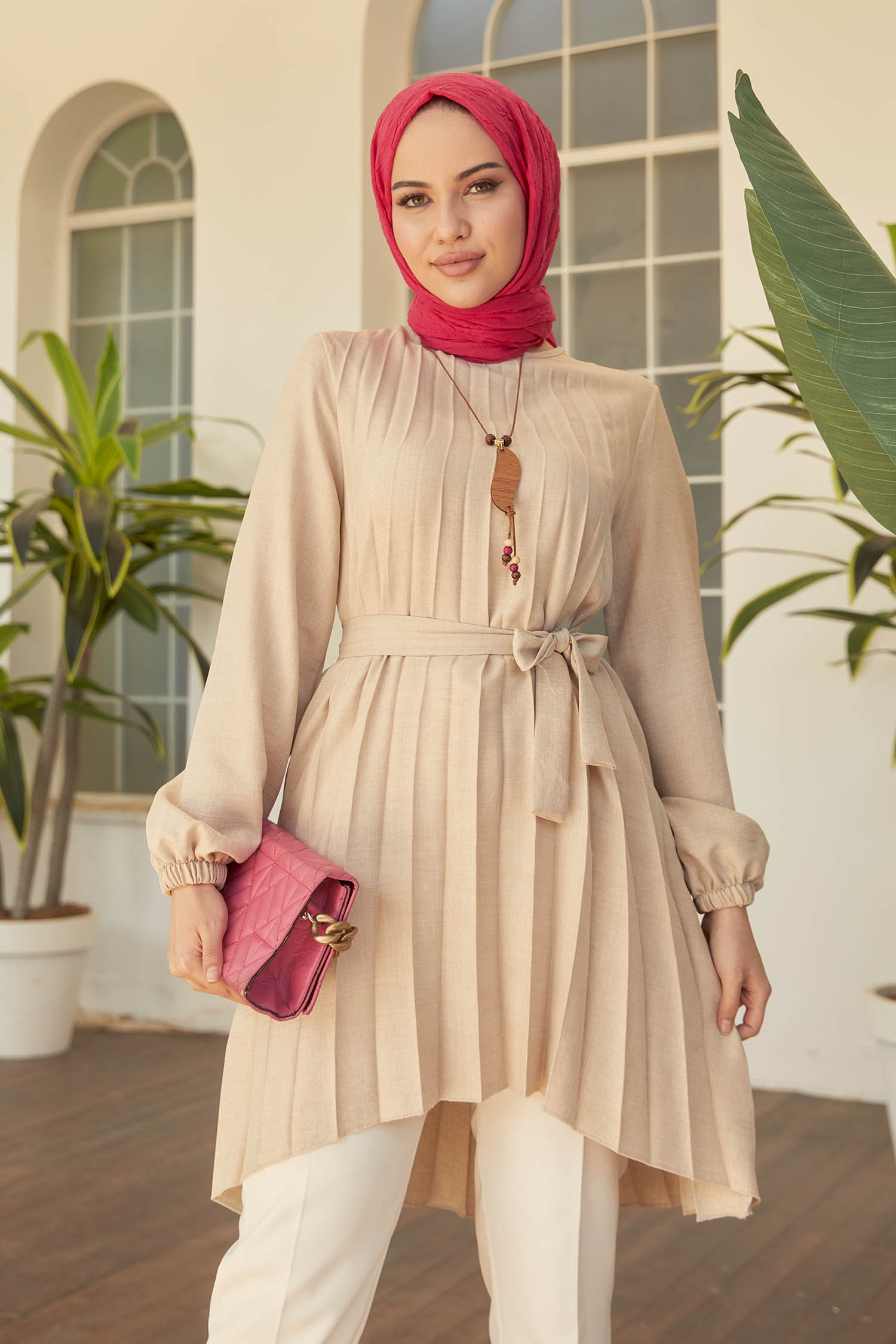 22260-BEJ Tunik