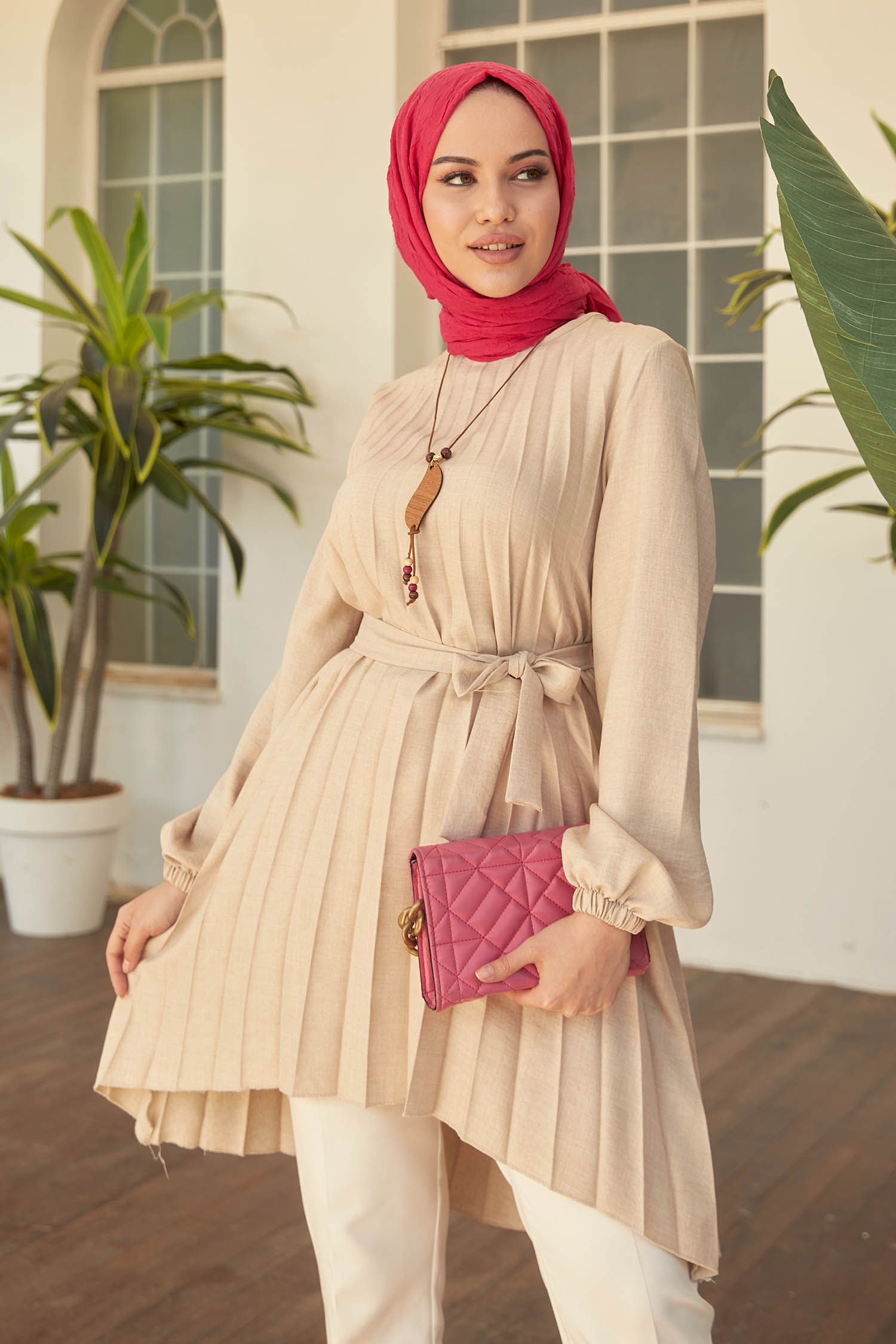 22260-BEJ Tunik
