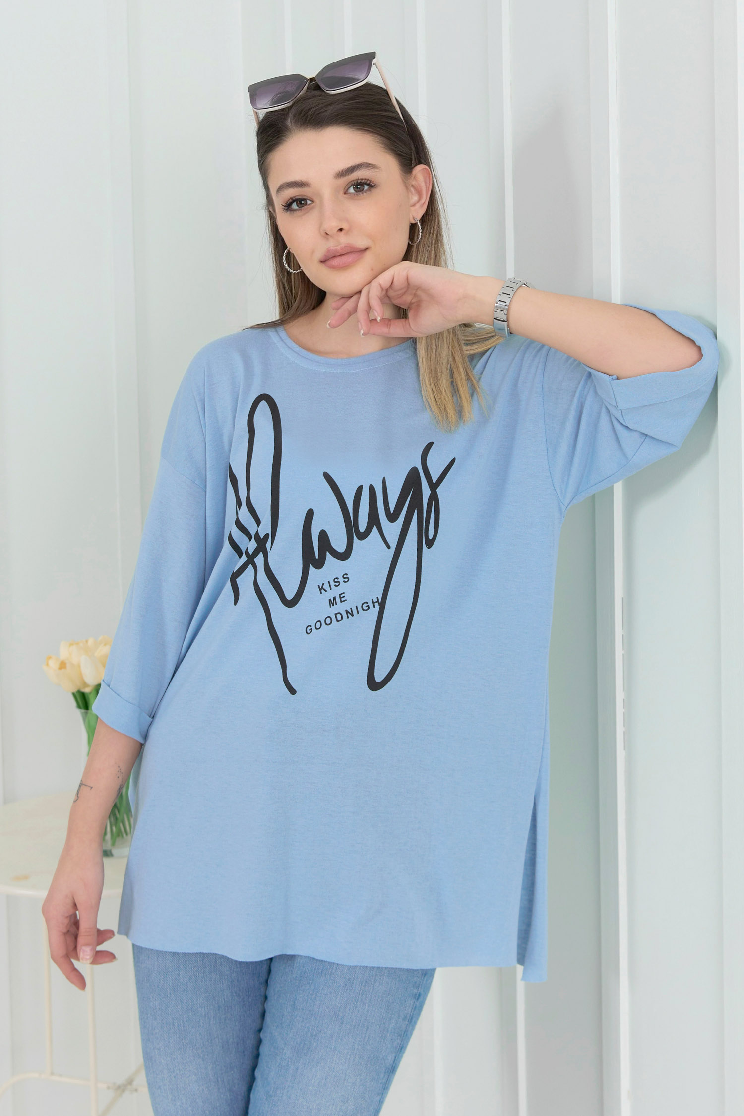 22268-BEBE-MAVI T-Shirt