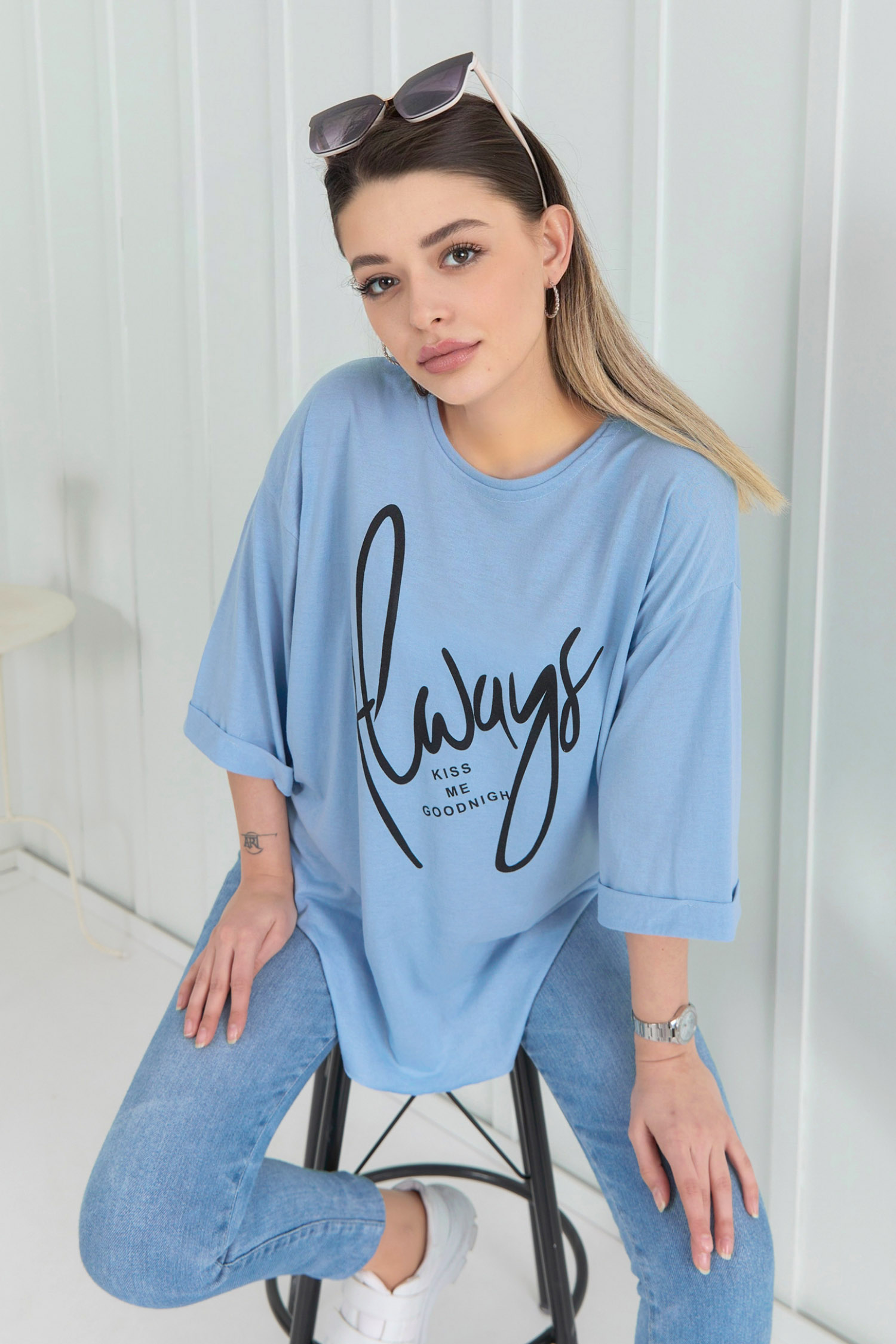 22268-BEBE-MAVI T-Shirt