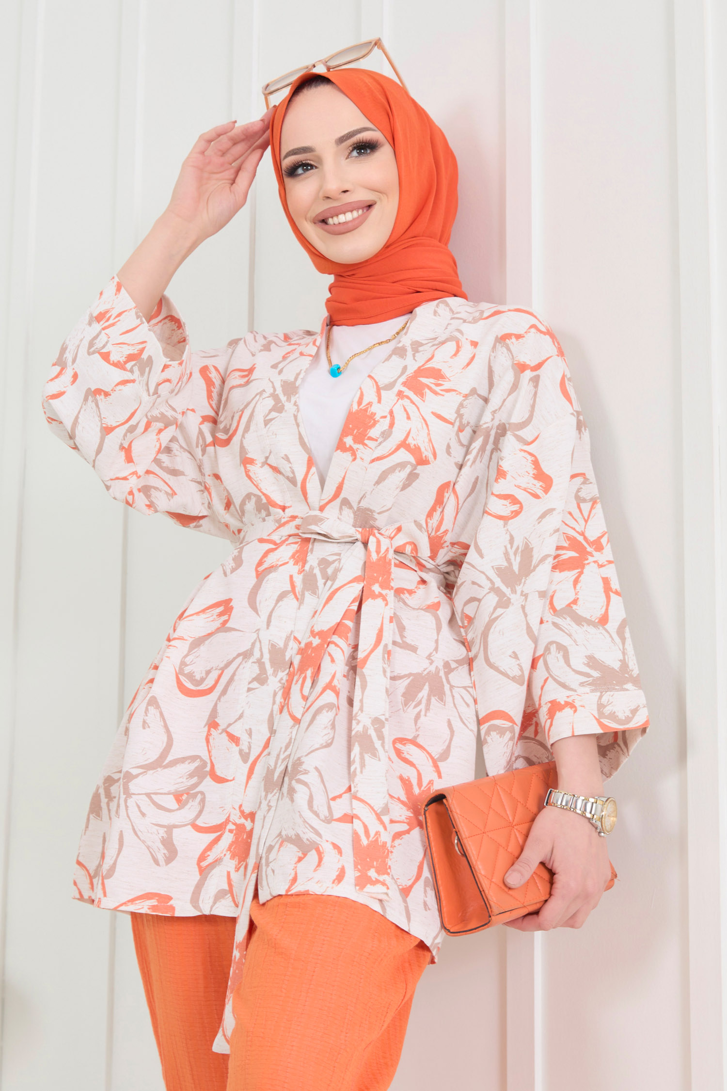 22371-ORANJ Ceket
