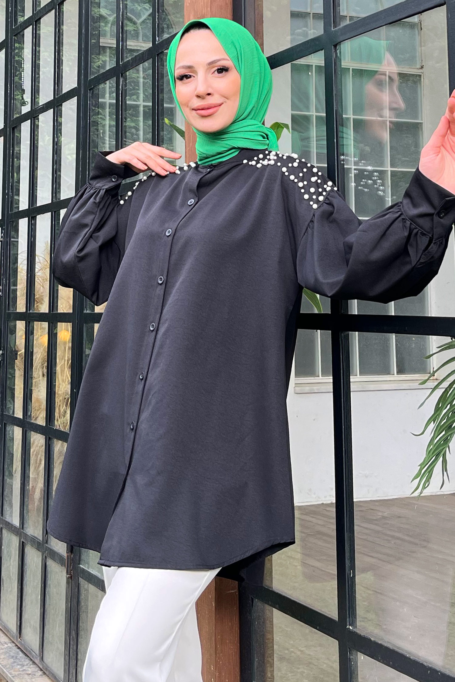 22373-SIYAH Tunik