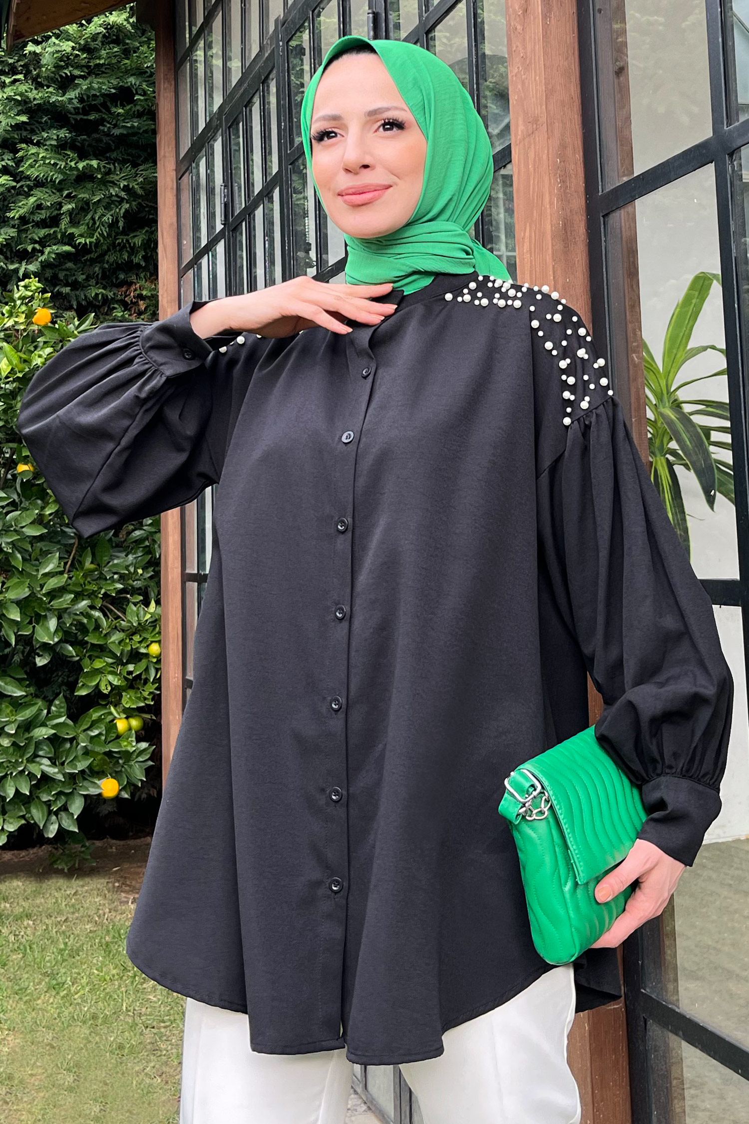 22373-SIYAH Tunik