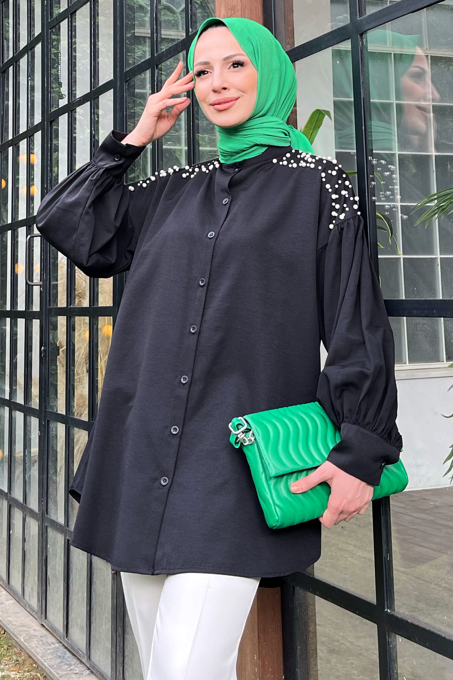 22373-SIYAH Tunik