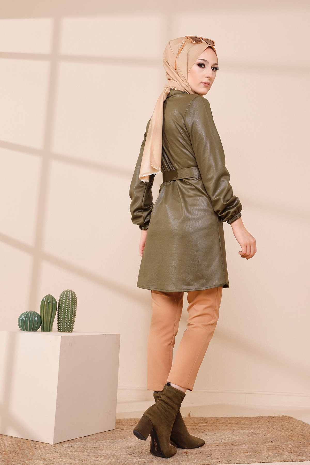 Belted Tunic Khaki - 9120