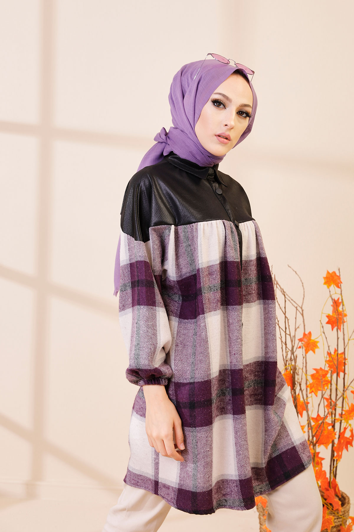 Buttoned Cap Damson - 13087