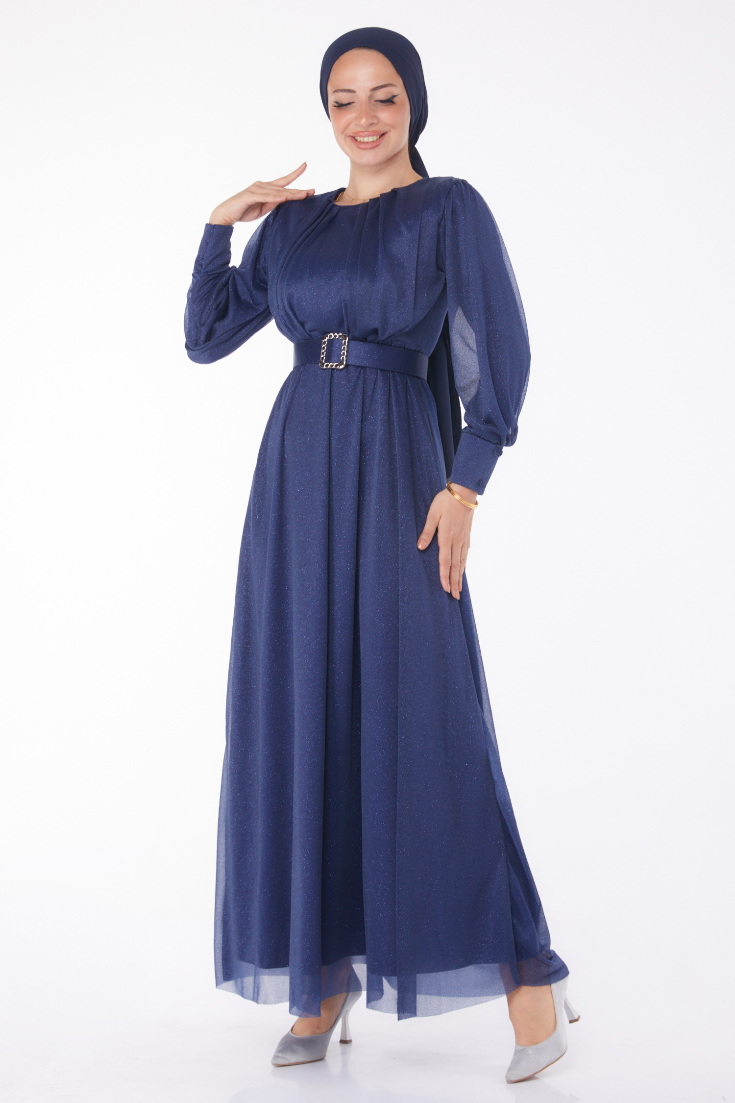 Abiye Elbise Lacivert - 11005