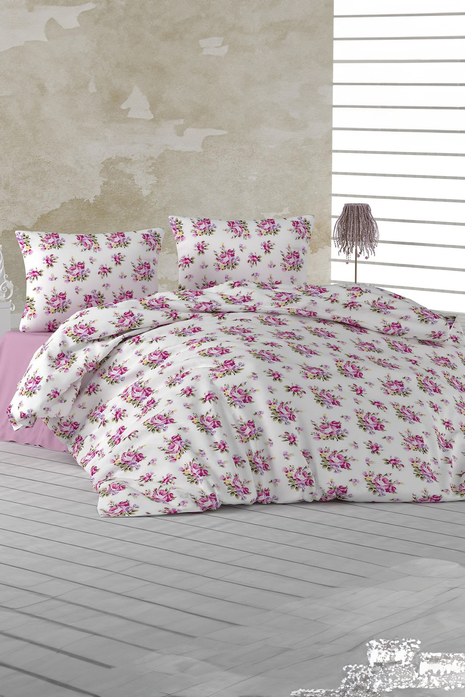 Pembe Çift Kişilik Nevresim Seti - 25350