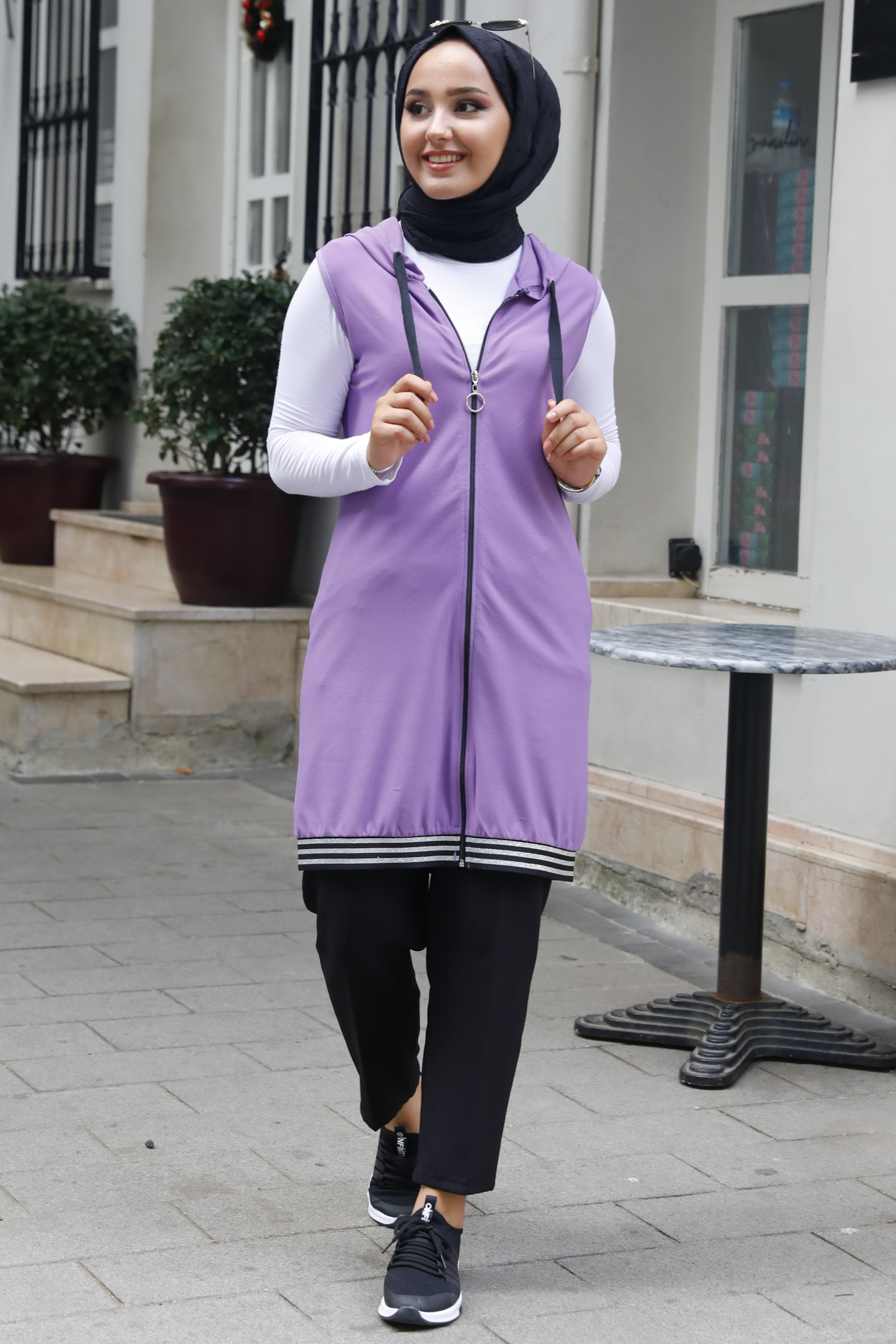 Zipper Vest Lilac - 3752