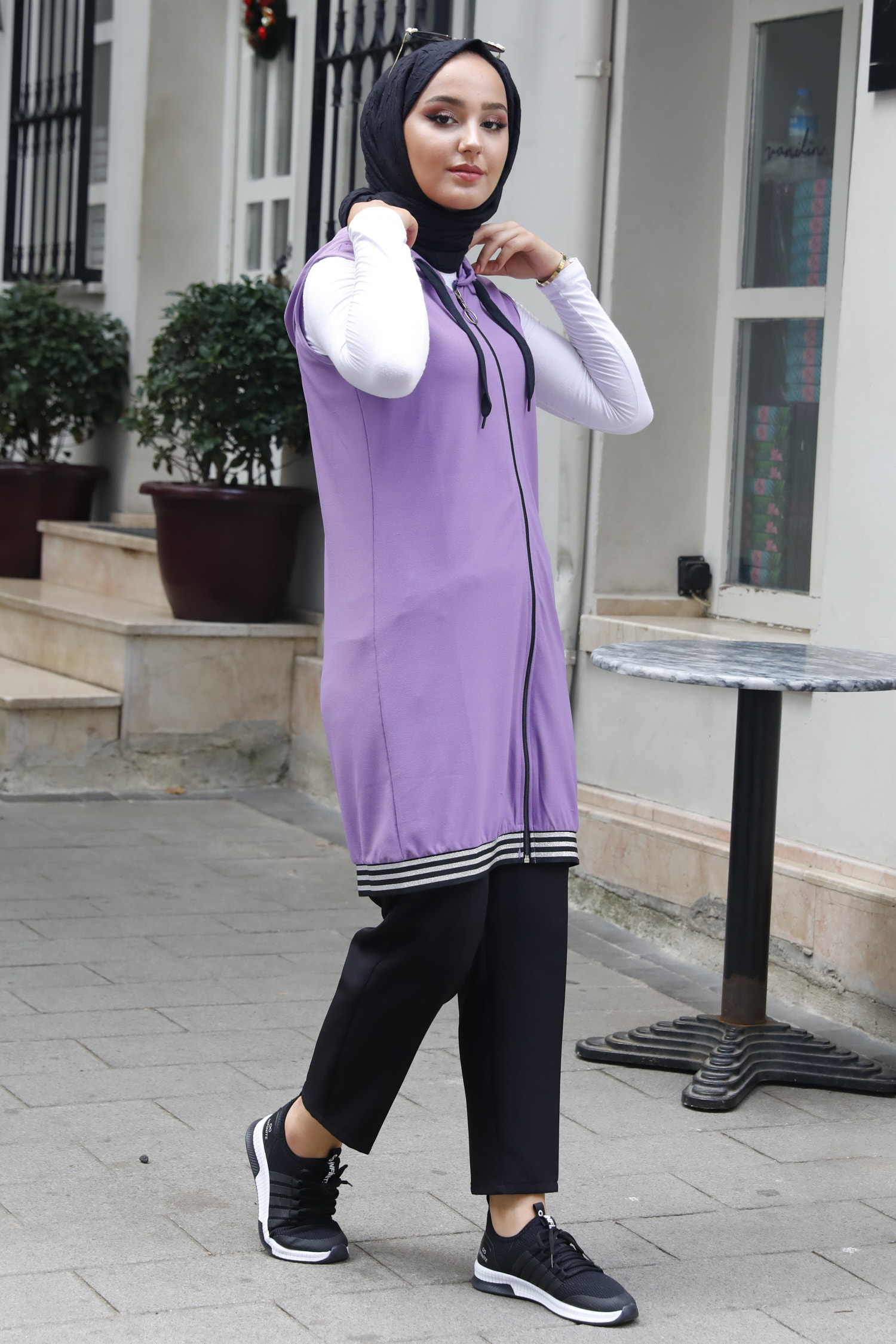 Zipper Vest Lilac - 3752