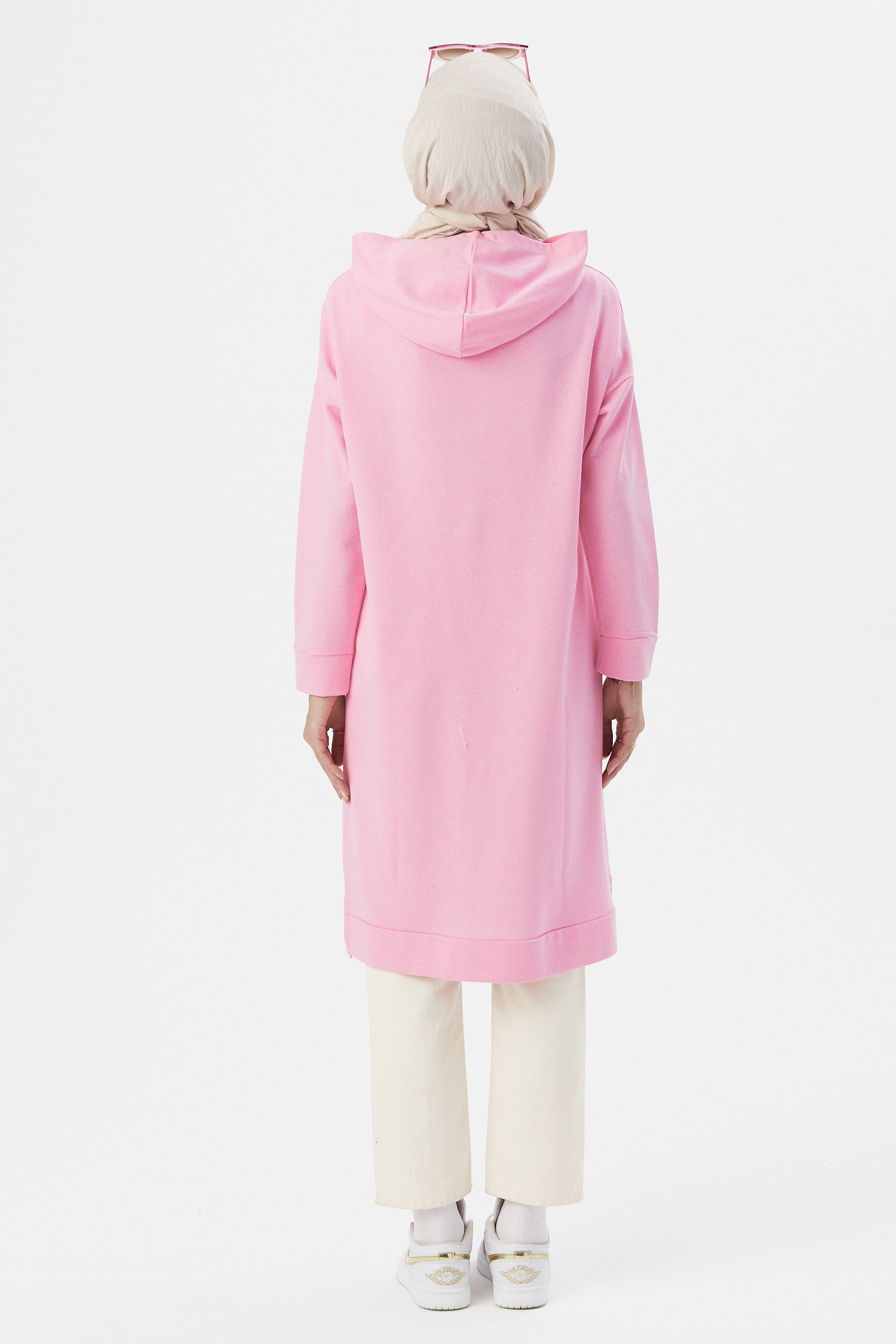 Pink Zippered Cardigan - 3243