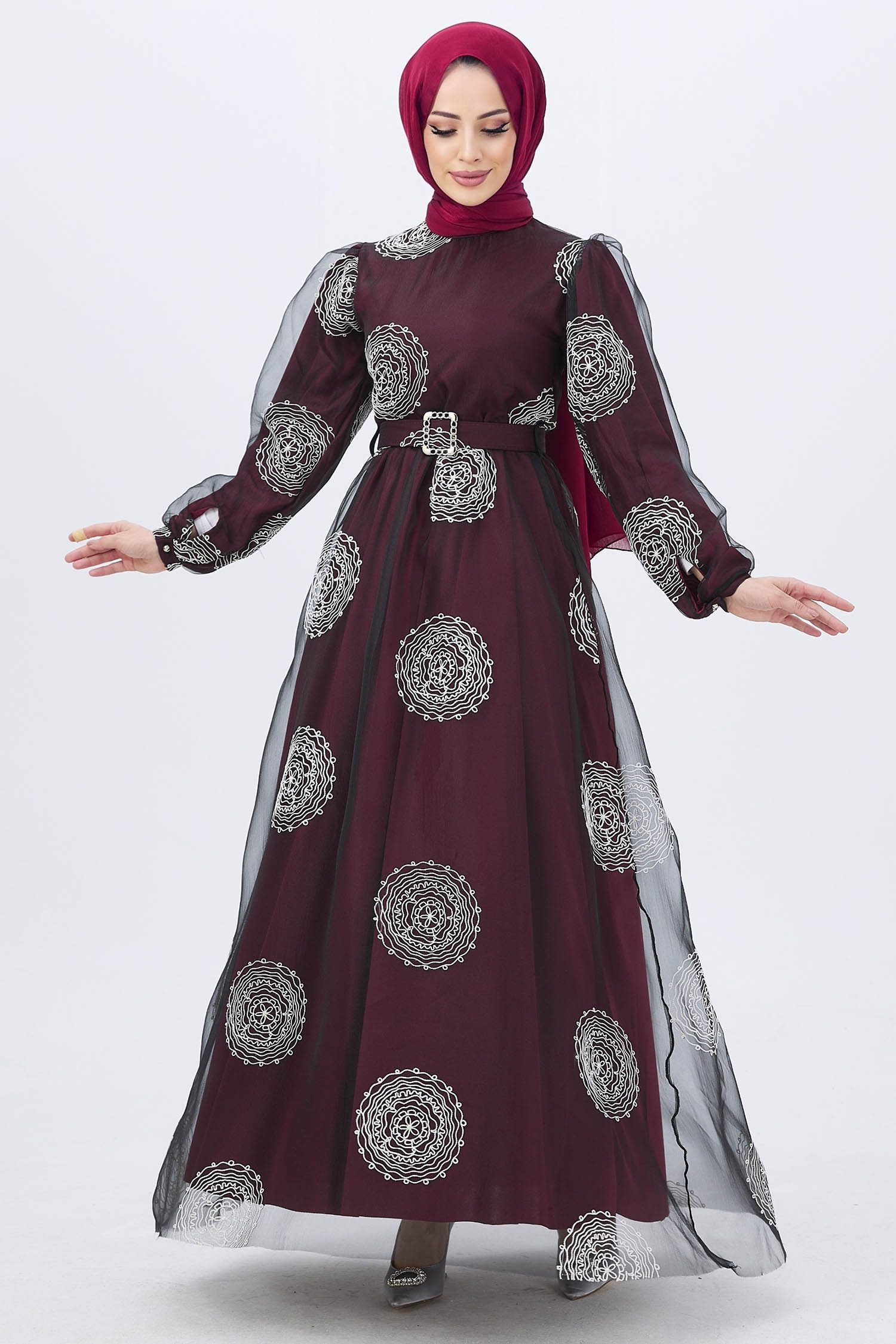 11175-BORDO Abiye