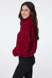 Peluş Crop Bordo - 13052 · 3