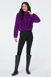 Peluş Crop Mor - 13052 · 17