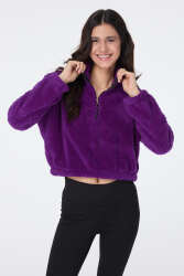 Peluş Crop Mor - 13052 · 11
