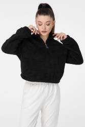 Peluş Crop Siyah - 13052 · 21