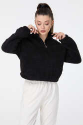 Peluş Crop Siyah - 13052 · 18