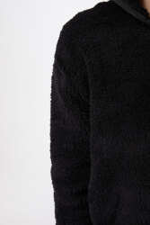 Peluş Crop Siyah - 13052 · 10