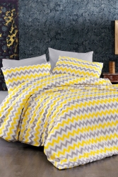 Sari Cift Kişilik Nevresim Seti - 21111 - TOFİSA