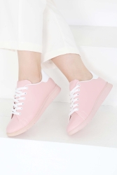 Kadın Pudra-pudra-beyaz Spor Ayakkabı - 22076 - TOFİSA (1)