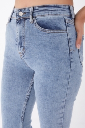 İspanyol Paça Kot Pantolon Buz Mavi - 23049 · 5