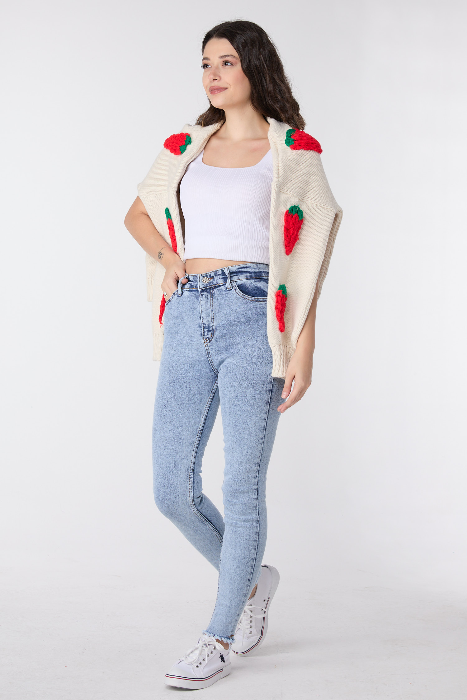 Skınny Likralı Kot Pantolon Buz Mavi Kar - 23657