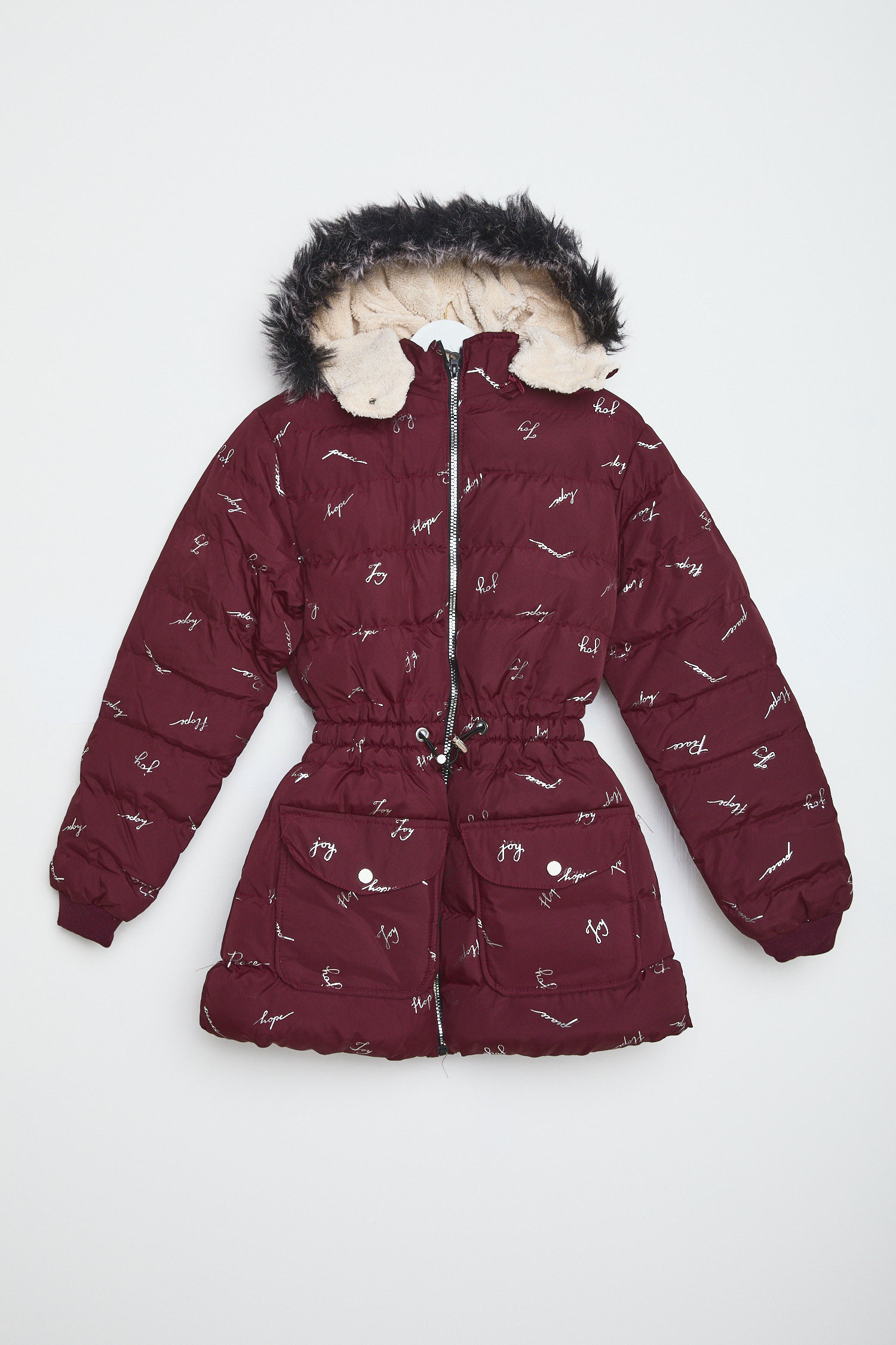 23974-BORDO Çocuk Montu