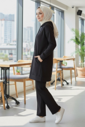 Armalı Çift Cepli Vortex İkili Takım - 27982-SIYAH - TOFİSA (1)