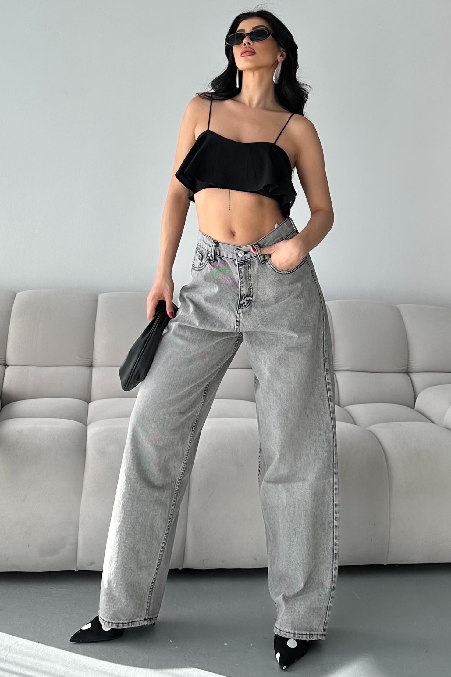 Baggy Kot Pantolon  - 28280-FUME