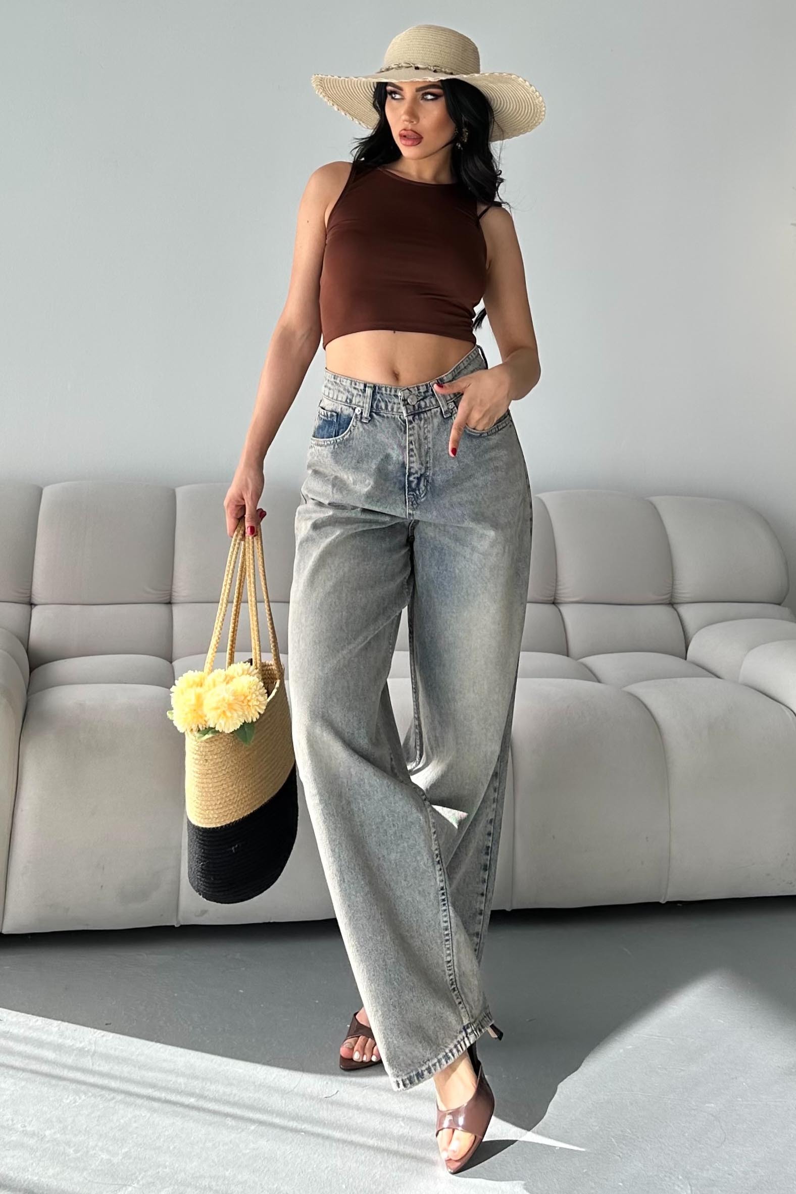 Baggy Kot Pantolon  - 28280-TINT-KAHVE