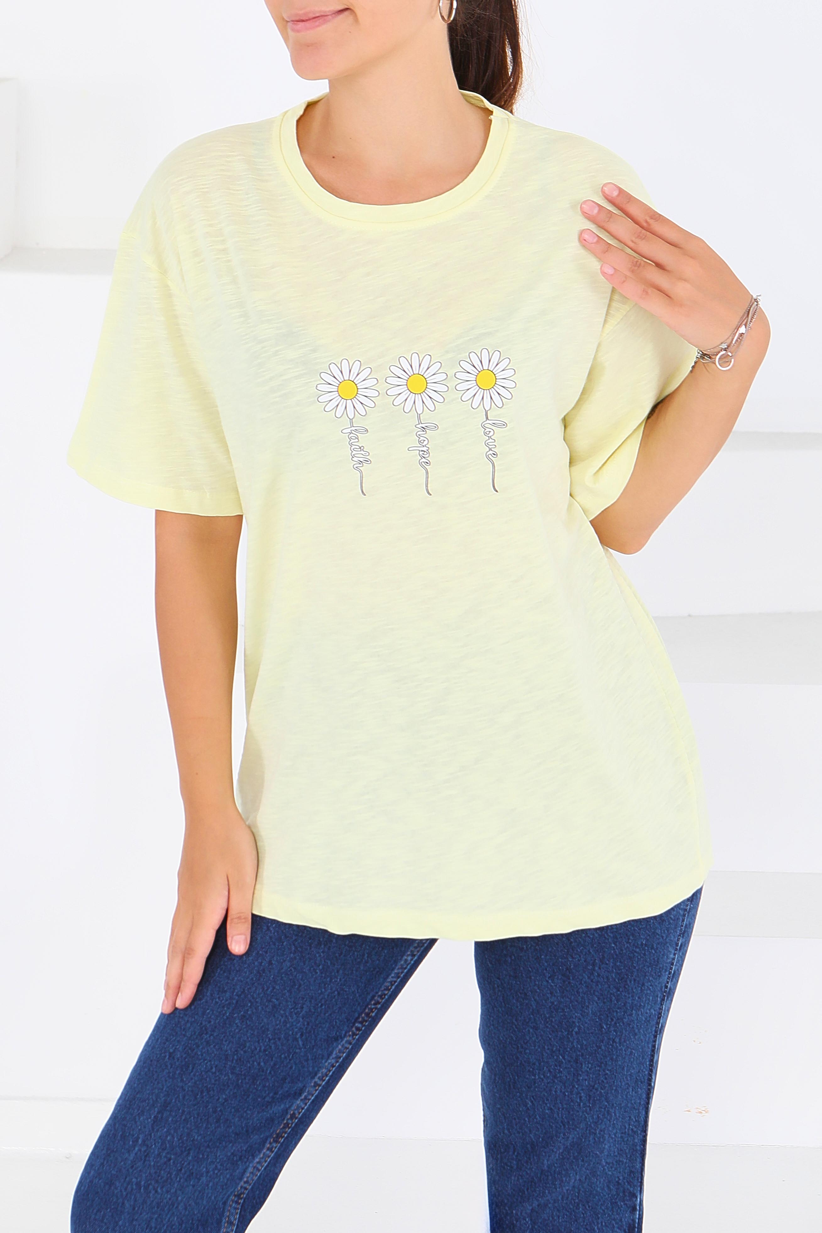Baskılı Kısa Kollu T-Şhirt  - 27578