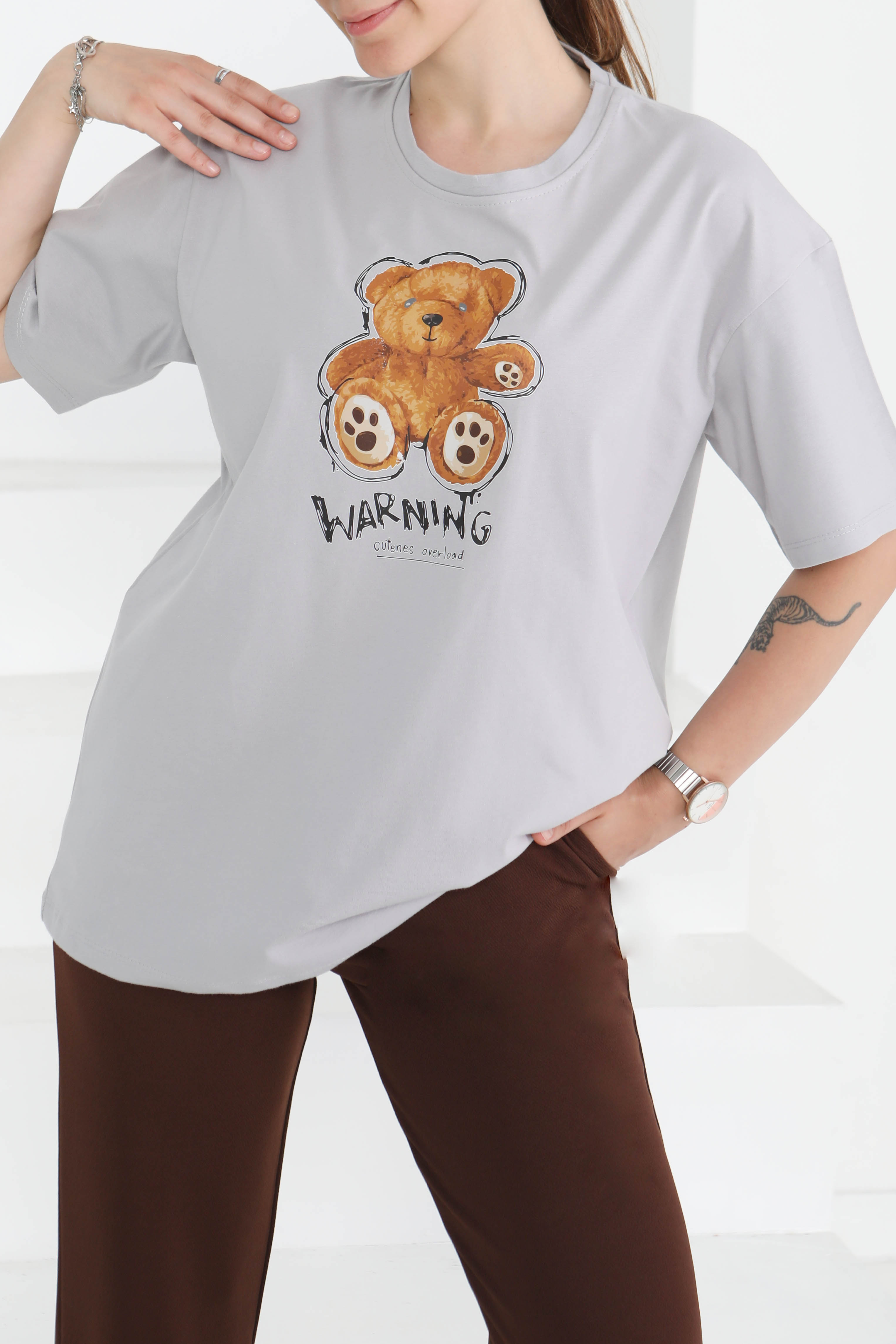 Baskılı Kısa Kollu T-Şhirt  - 27350