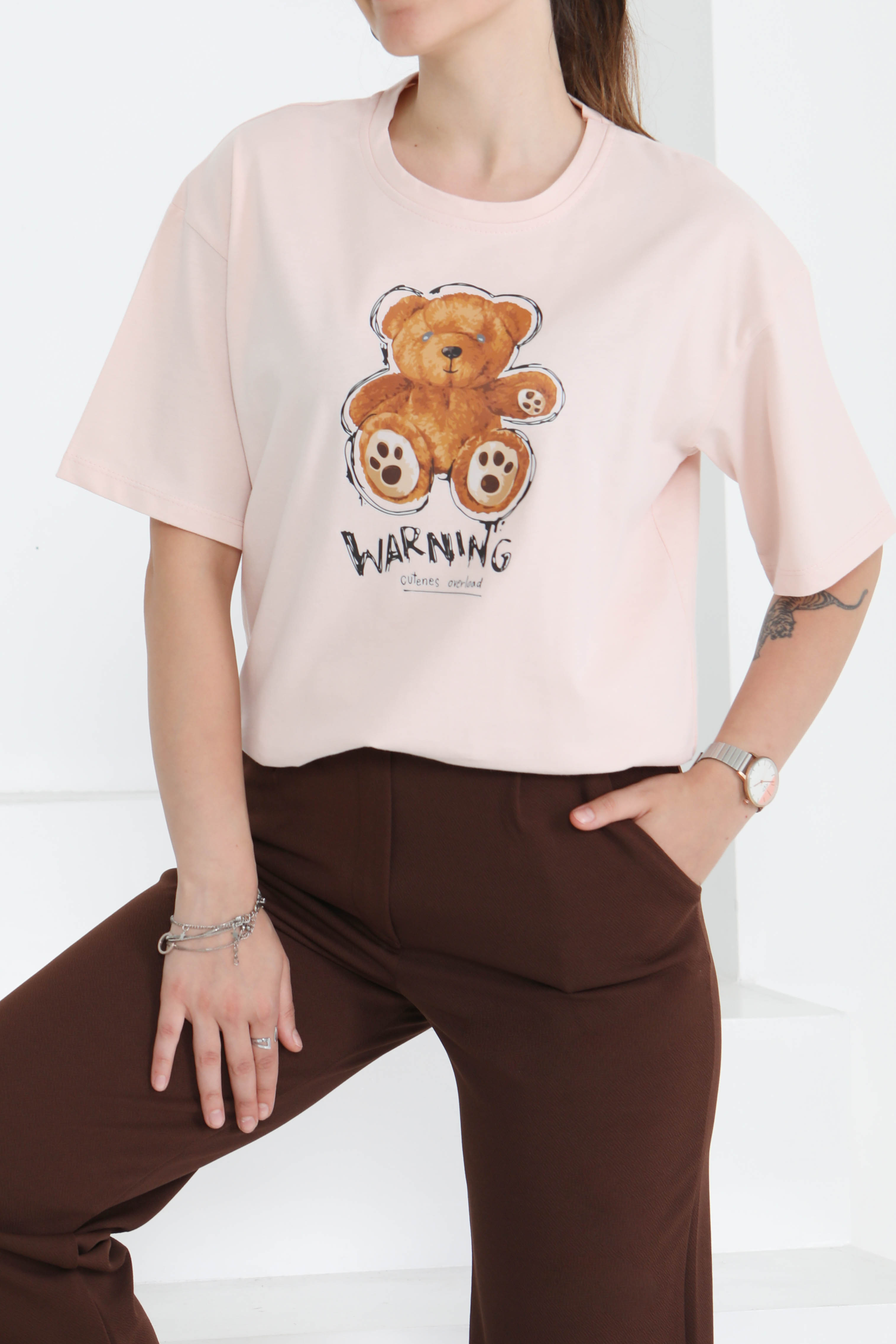 Baskılı Kısa Kollu T-Şhirt  - 27350