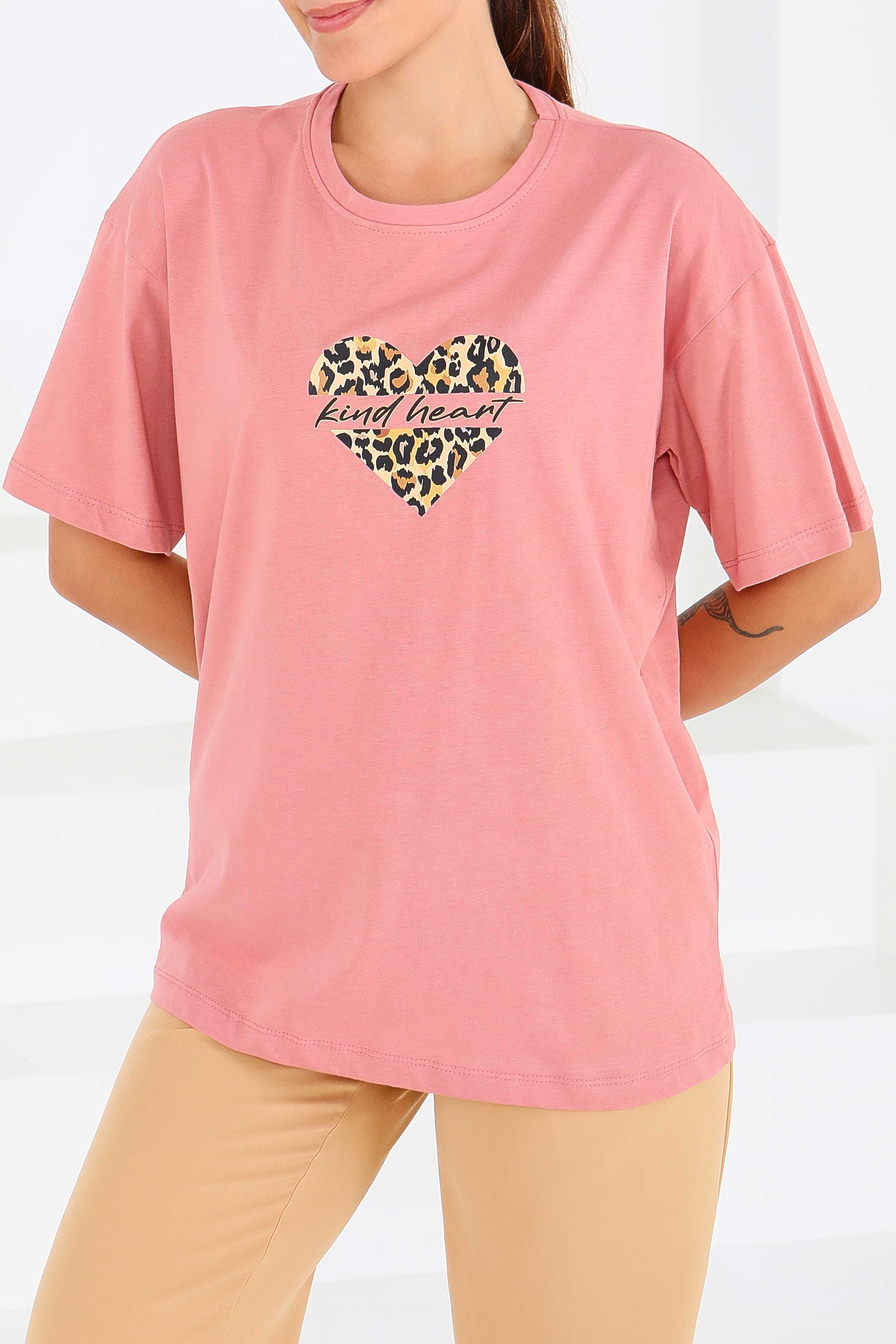 Baskılı Kısa Kollu T-Şhirt  - 27546
