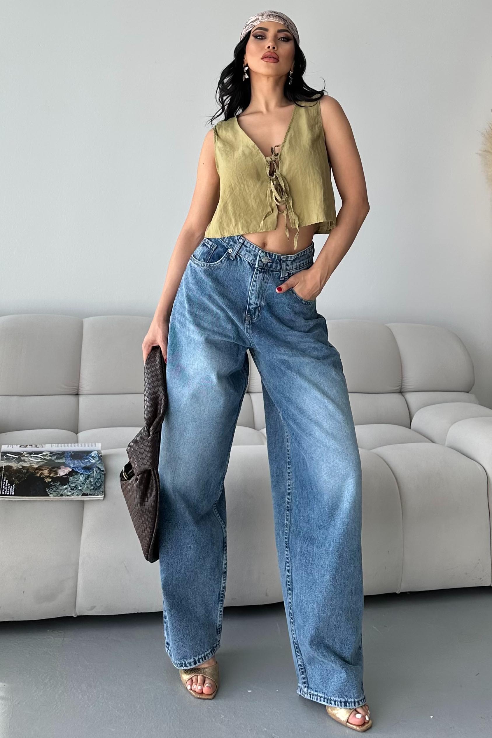 Bıyık Baggy Kot Pantolon  - 27268