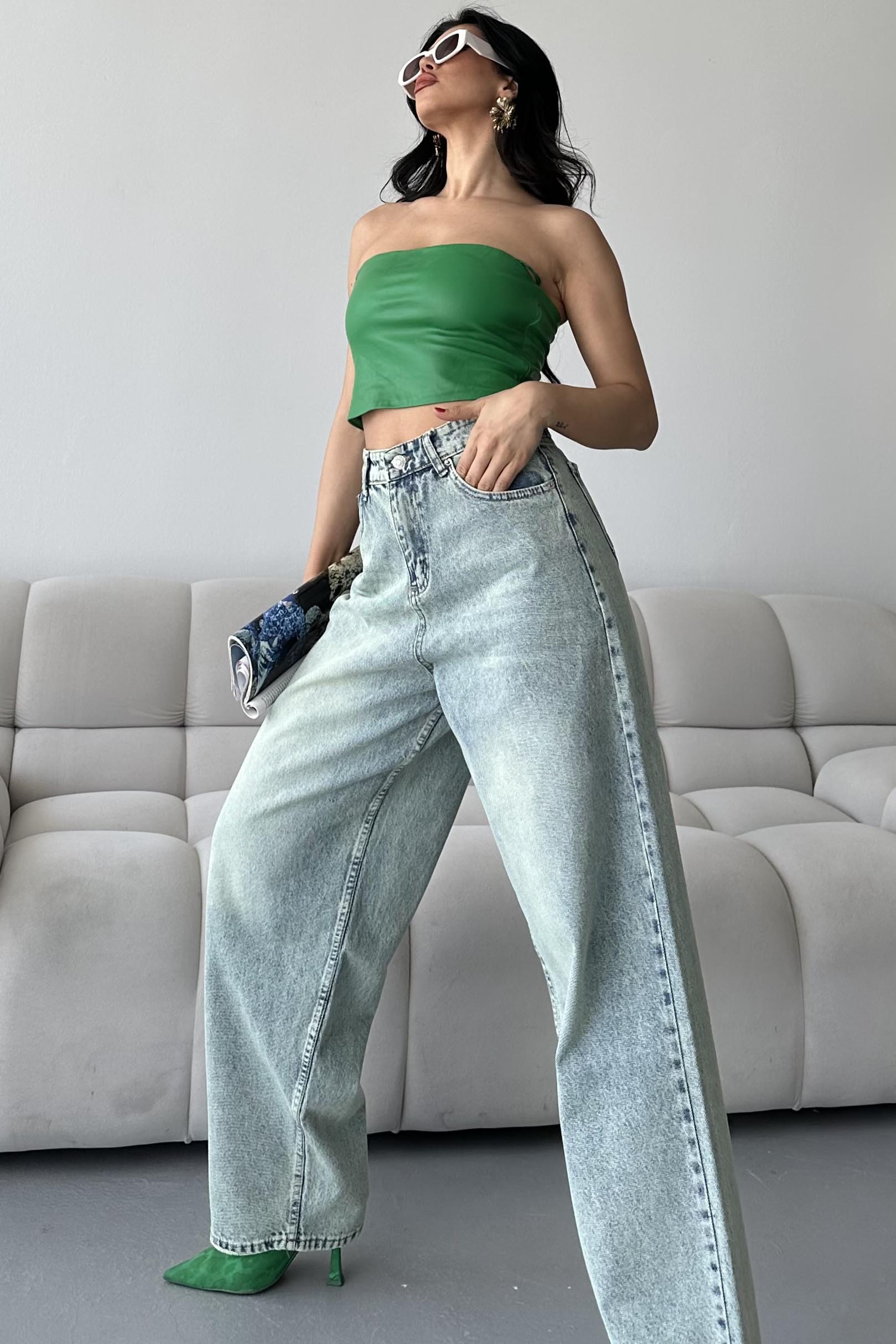 Bıyık Baggy Kot Pantolon  - 27268