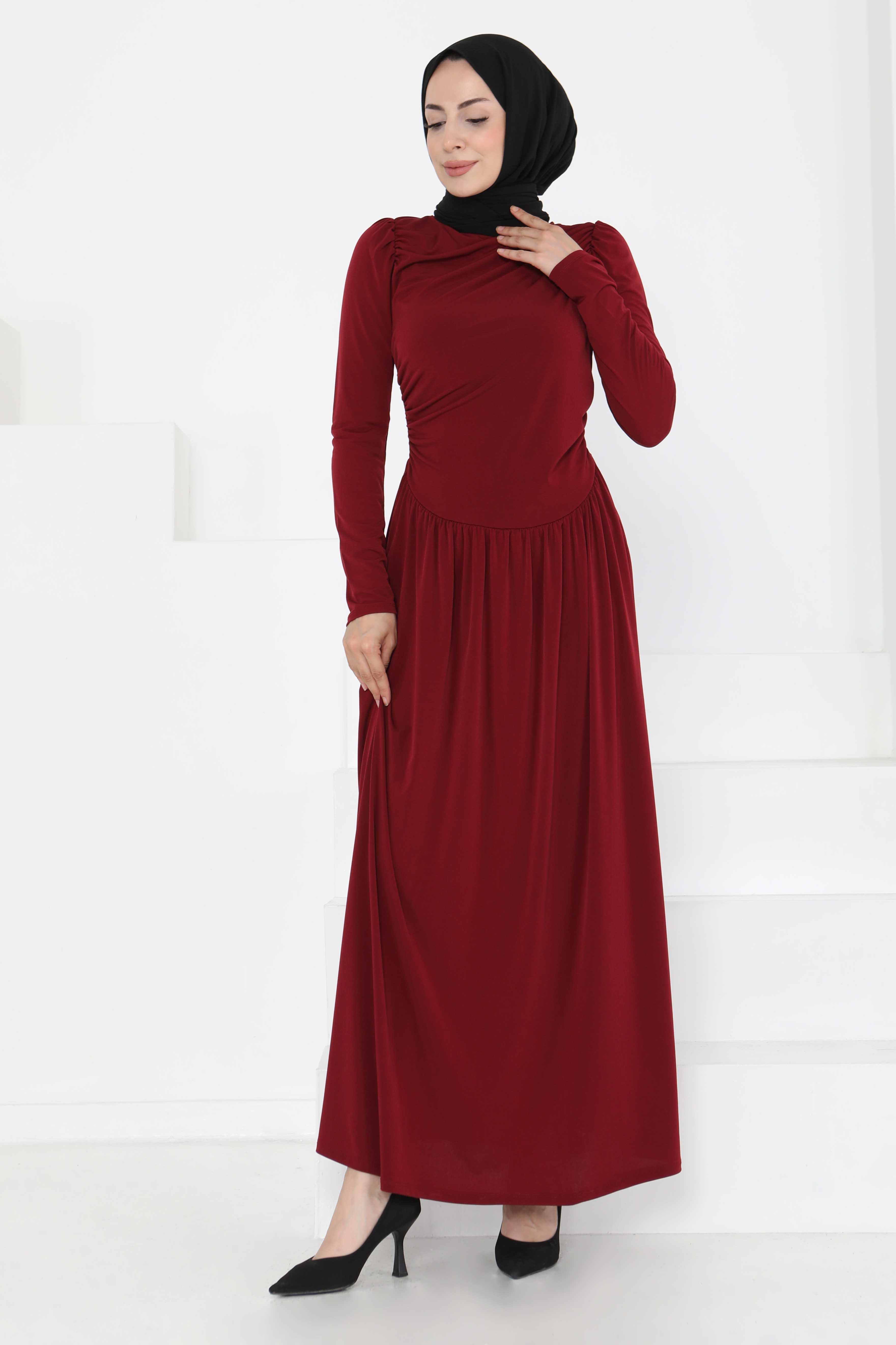 Büzgülü Elbise  - 27254