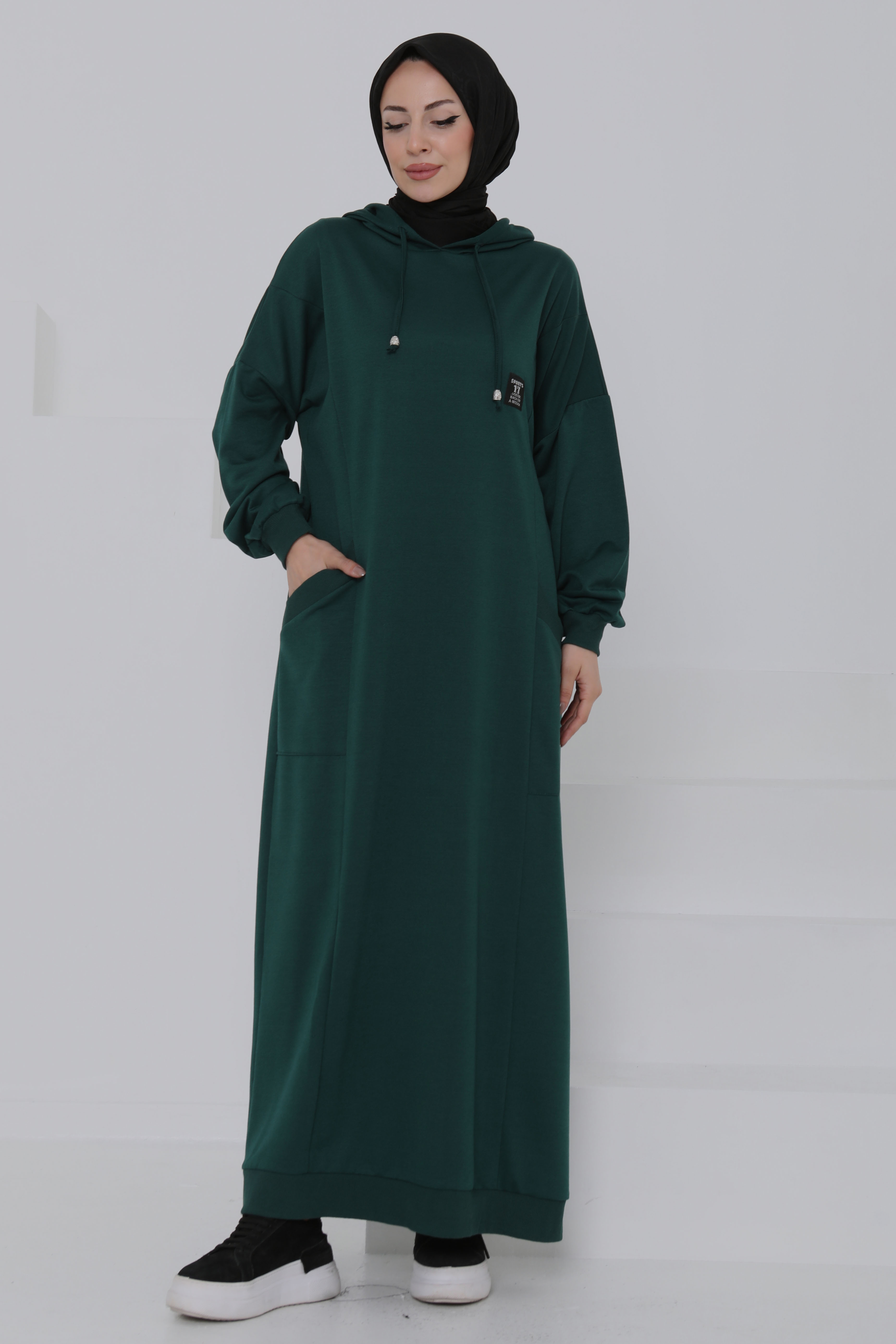 Cepli Armalı Elbise Zümrüt - 27048