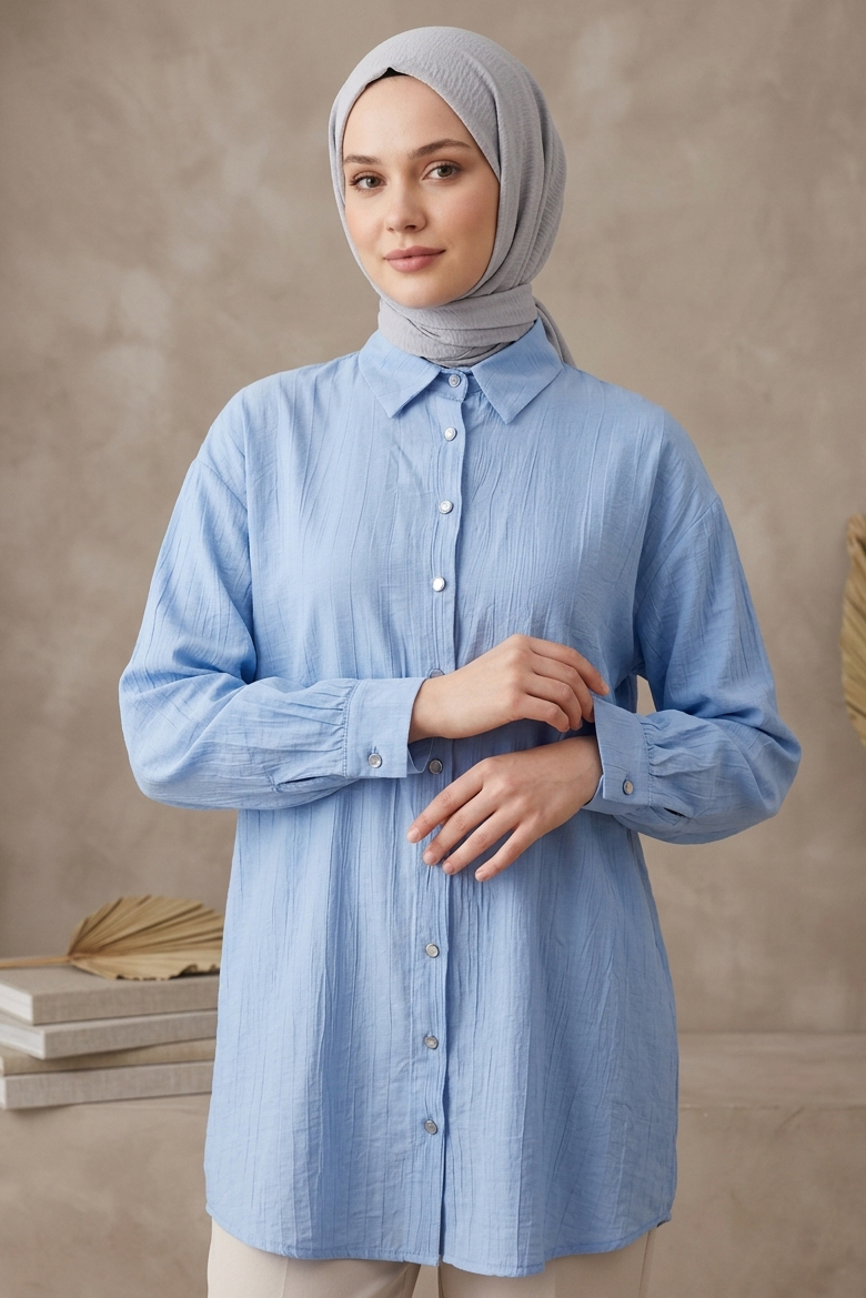 Çilek Tunik  - 1308-BEBE-MAVI