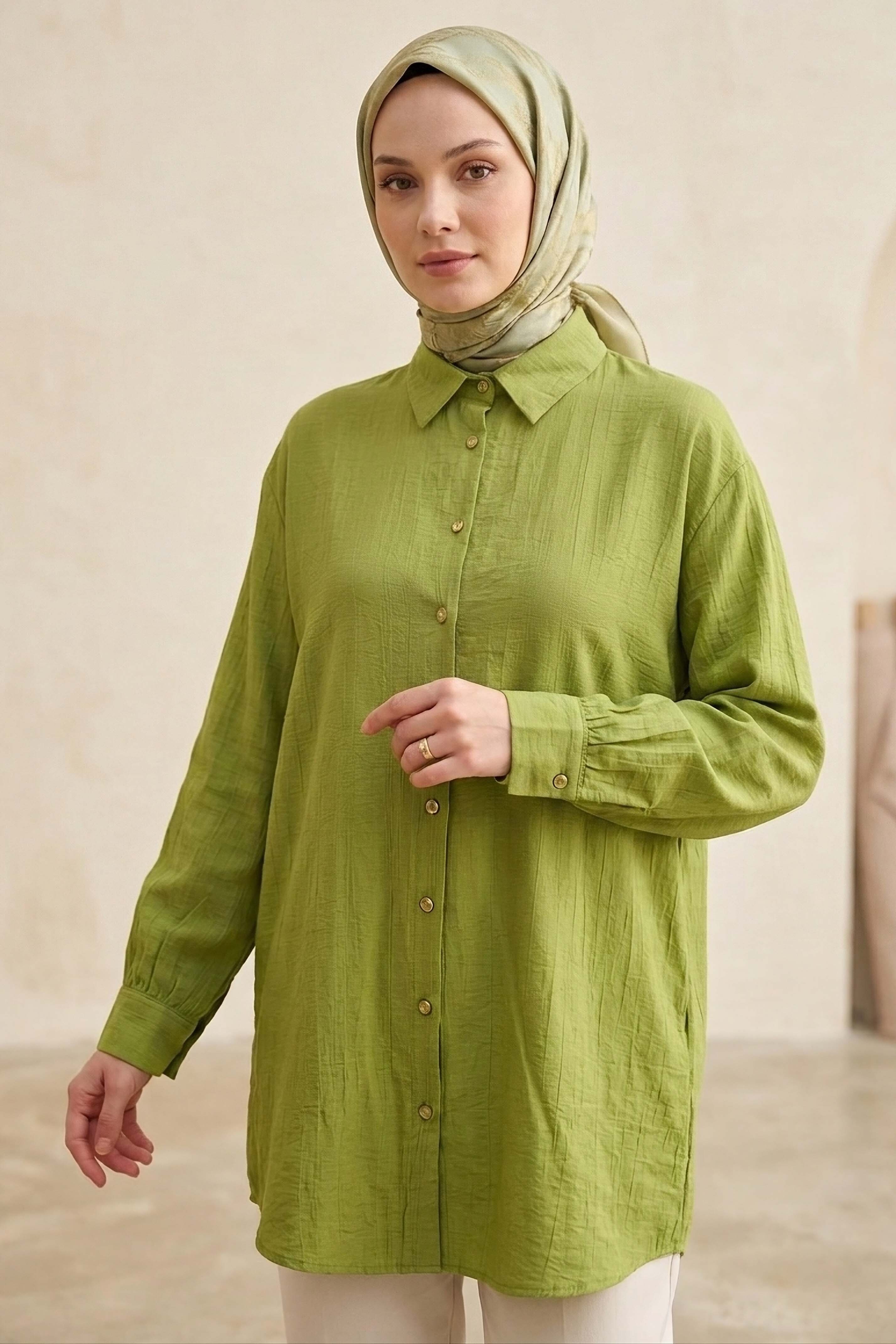 Çilek Tunik  - 1308-FISTIK-YESILI