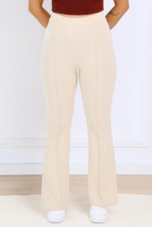 Çımalı İspanyol Paça Krep Pantolon - 27623 - TOFİSA (1)