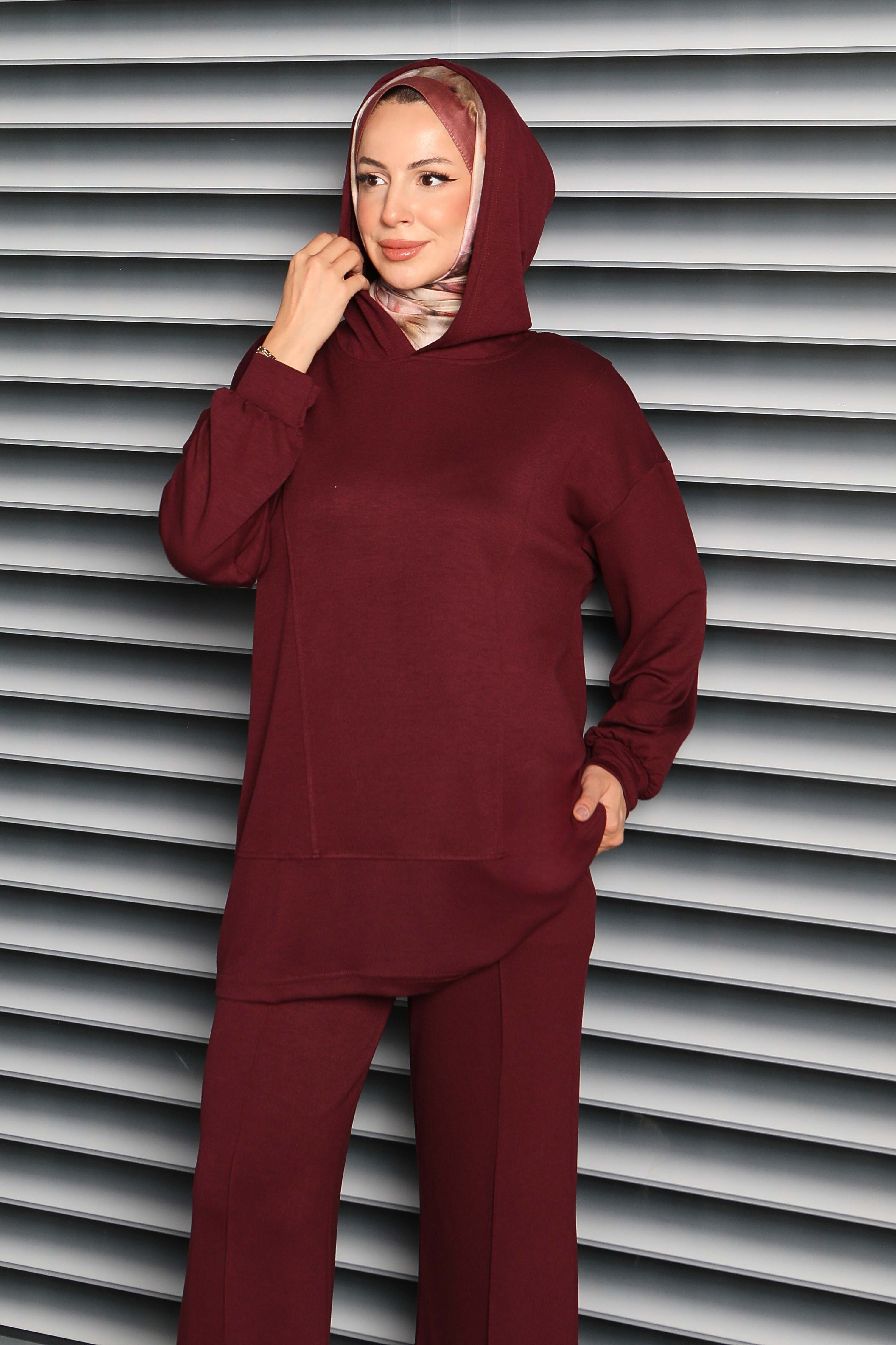 Çımalı Modal İkili Takım  - 27707-BORDO