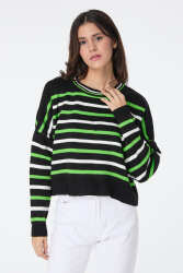 Çizgili Triko Kazak - 27656 - TOFİSA