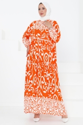 Desenli Elbise - 27431 - TOFİSA (1)